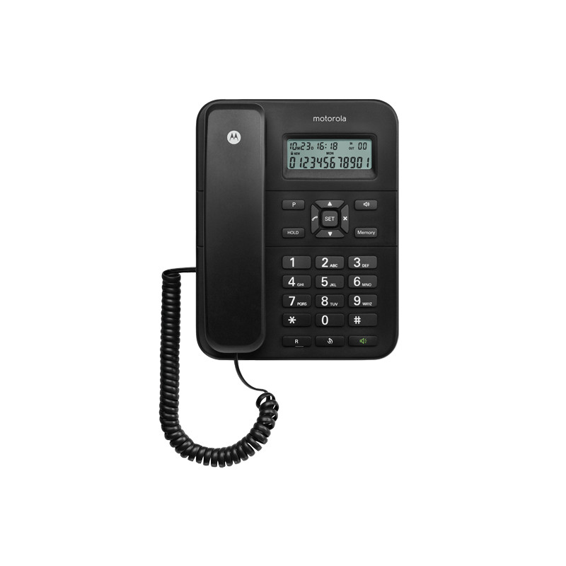 CT202 TELÉFONO ANALÓGICO IDENTIFICADOR DE LLAMADAS NEGRO