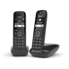 AS690 DUO TELÉFONO DECT/ANALÓGICO IDENTIFICADOR DE LLAMADAS NEGRO