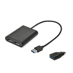 USB 3.0 / USB-C DUAL ADAPTADOR DE VIDEO DE 4K DISPLAY PORT
