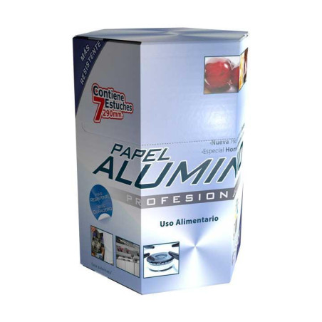 CAJA 7 ROLLOS PAPEL DE ALUMINIO HEXAGONAL® CASSIARI 1200gr