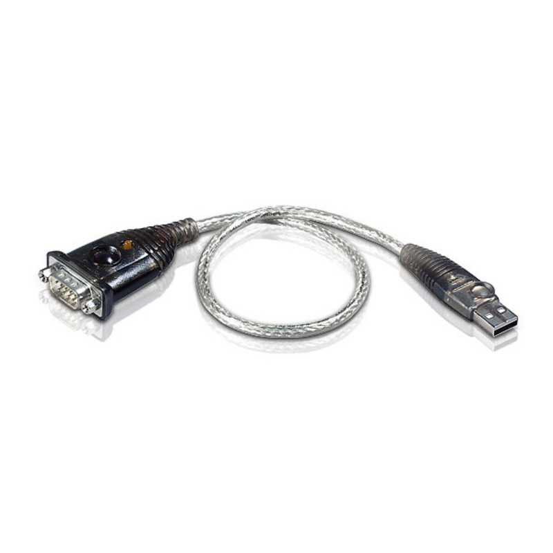UC232A CABLE DE SERIE NEGRO, ACERO INOXIDABLE, TRANSPARENTE 0,35 M USB TIPO A DB-9