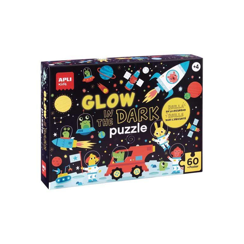 PUZZLE APLI KIDS GLOW IN THE DARK ESPACIO