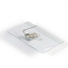 CAJA 50 FUNDAS PORTANOMBRES DURABLE CON PINZA 60x90mm