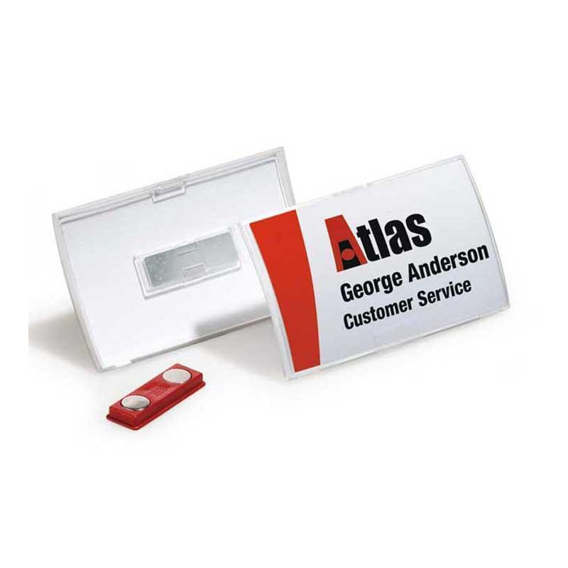 CAJA 10 FUNDAS PORTANOMBRES DURABLE "CLICK FOLD" IMÁN 40x75mm CAJA 10 FUNDAS PORTANOMBRES DURABLE "CLICK FOLD" IMÁN 40x75mm