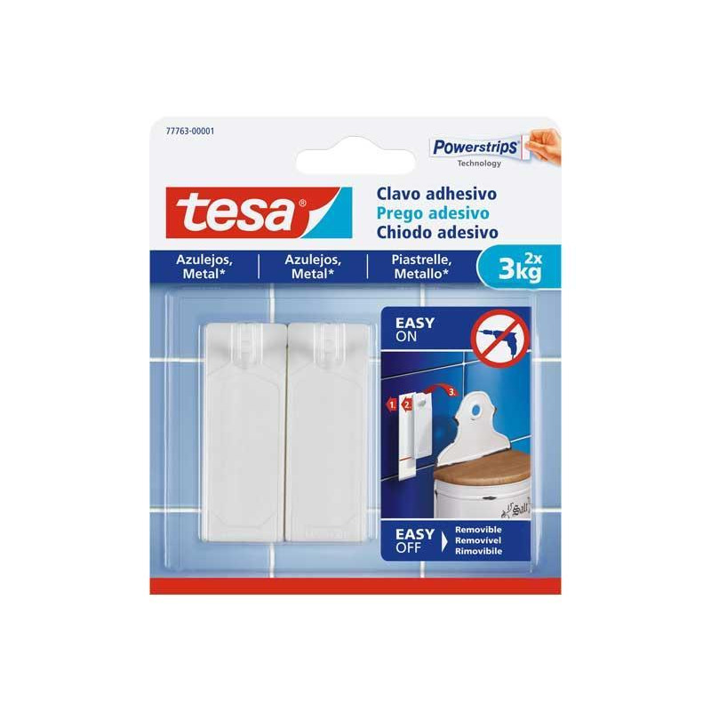 BLÍSTER 2 CLAVOS TESA PARA AZULEJOS 3kg BLÍSTER 2 CLAVOS TESA PARA AZULEJOS 3kg