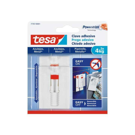BLÍSTER 2 CLAVOS TESA PARA AZULEJOS 4kg AJUSTABLE