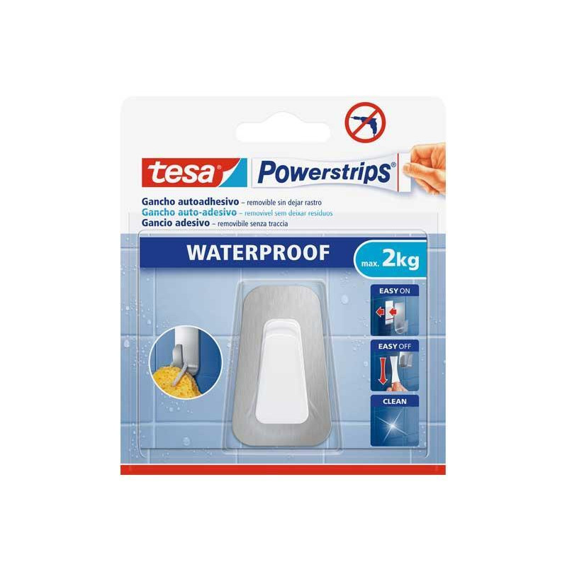 GANCHO TESA POWERSTRIPS® WATERPROOF METAL