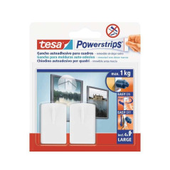 BLÍSTER 2 GANCHOS TESA POWERSTRIPS® CUADROS