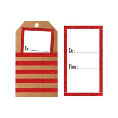 CAJA 24 SETS 4 TARJETAS NAVIDAD KRAFT CON SOBRE