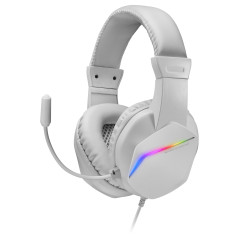 MH122 BLANCO, CASCOS GAMING FRGB OVER EAR CON MICRÓFONO, SONIDO HIFI, CANCELACIÓN DE SONIDO, ULTRALIGEROS, PS4 PS5 XBOX 