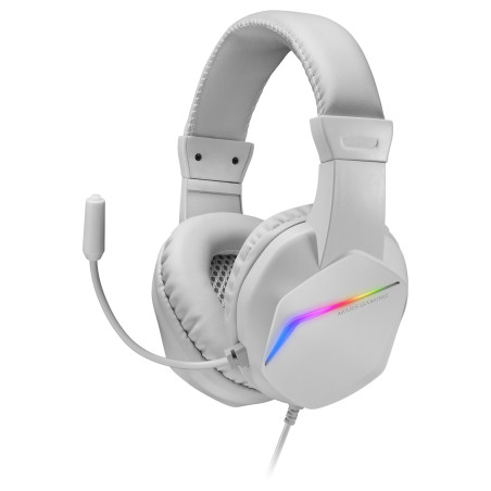 MH122 BLANCO, CASCOS GAMING FRGB OVER EAR CON MICRÓFONO, SONIDO HIFI, CANCELACIÓN DE SONIDO, ULTRALIGEROS, PS4 PS5 XBOX 
