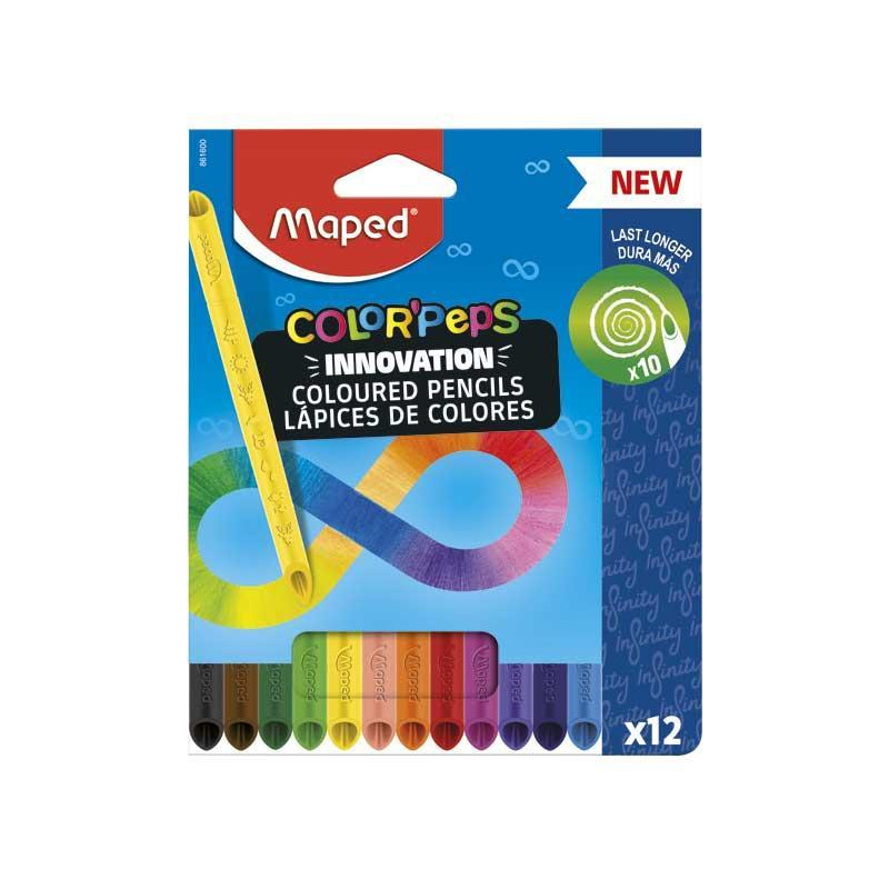 ESTUCHE 12 LÁPICES DE COLORES MAPED "COLOR`PEPS INFINITY"