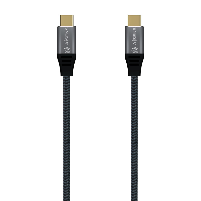 CABLE USB 3.2 GEN2X2 ALUMINIO 20GBPS 8K@30HZ 5A 100W E-MARK, TIPO USB-C/M-USB-C/M, GRIS, 0.6 M