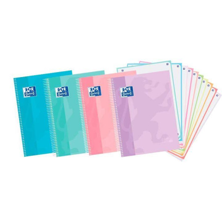 CUADERNO OXFORD "EUROPEANBOOK 10 TOUCH" A4+ 150h COLORES PASTEL
