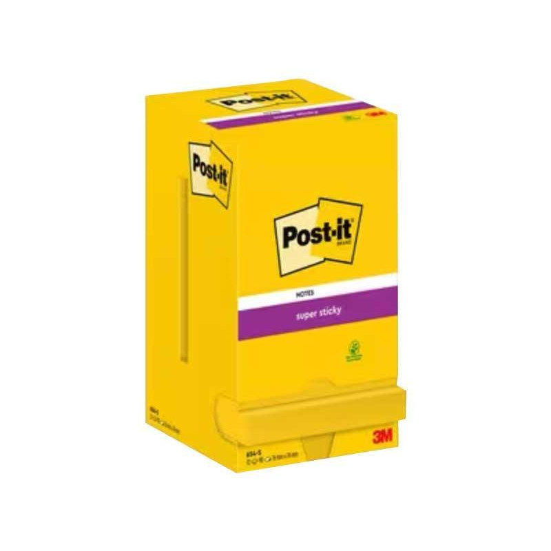 CAJA 12 NOTAS POST-IT SUPER STICKY 76x76mm