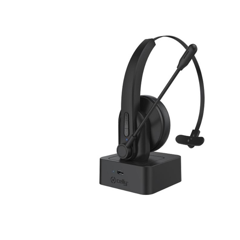 SWHEADSETMONO AURICULARES INALÁMBRICO DIADEMA OFICINA/CENTRO DE LLAMADAS BLUETOOTH BASE DE CARGA NEGRO