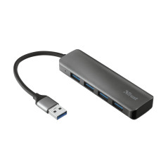 HALYX ALUMINIUM 4-PORT USB 3.2 HUB USB 3.2 GEN 1 (3.1 GEN 1) MICRO-B GRIS