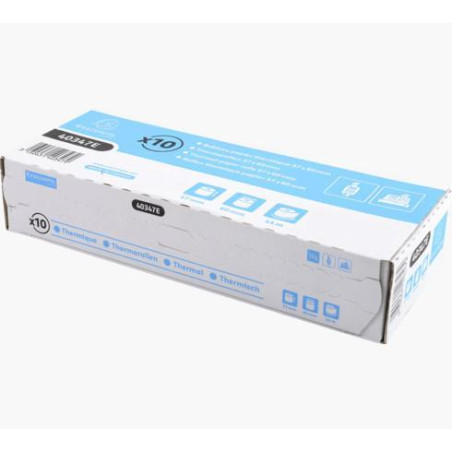 CAJA 10 ROLLOS PAPEL TÉRMICO EXACOMPTA 57x60mm