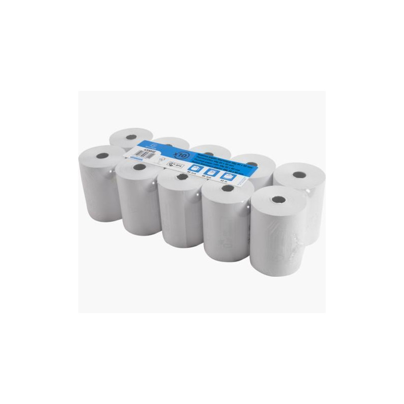 PACK 10 ROLLOS PAPEL TÉRMICO EXACOMPTA 80x60mm