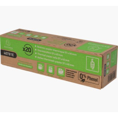 CAJA 20 ROLLOS PAPEL TÉRMICO EXACOMPTA 57x40mm SIN FENOL