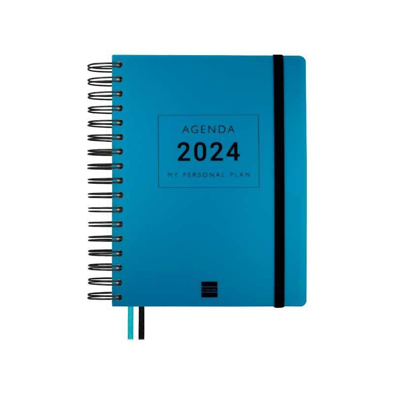AGENDA 2024 FINOCAM "TEMPUS" DÍA PÁGINA 15,5x21,7cm Colores Negro