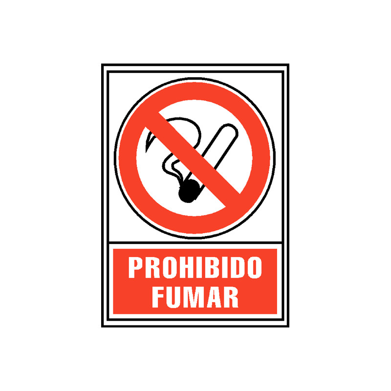 PLACA NORMALIZADA ARCHIVO 2000 PVC "PROHIBIDO FUMAR"