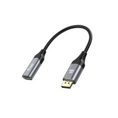 133445 ADAPTADOR DE CABLE DE VÍDEO 0,15 M DISPLAYPORT HDMI NEGRO, GRIS