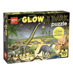 PUZZLE APLI KIDS "GLOW IN THE DARK DINOSAURIOS"