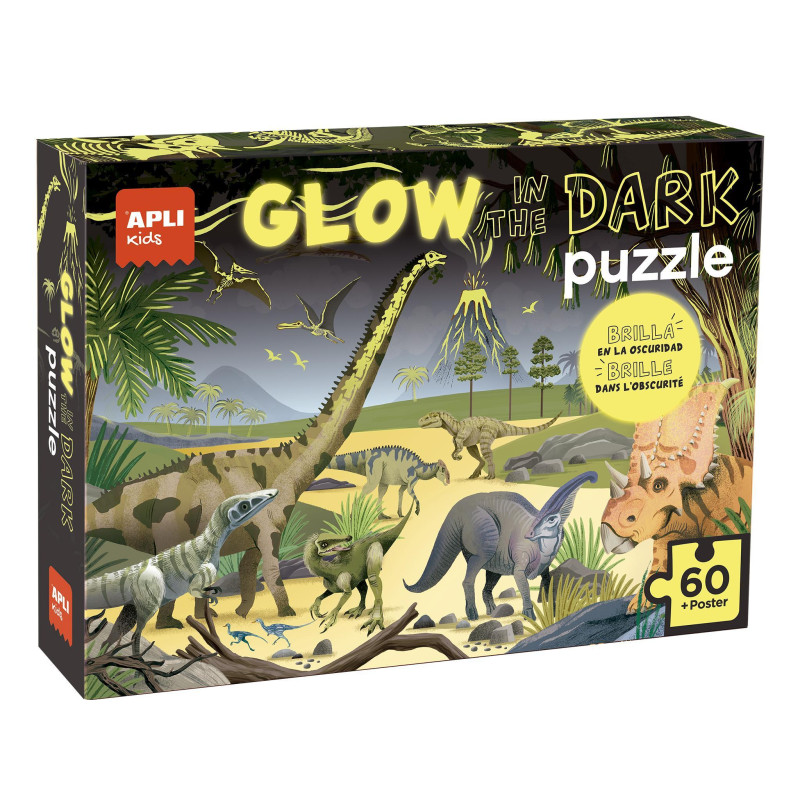 PUZZLE APLI KIDS "GLOW IN THE DARK DINOSAURIOS" PUZZLE APLI KIDS "GLOW IN THE DARK DINOSAURIOS"