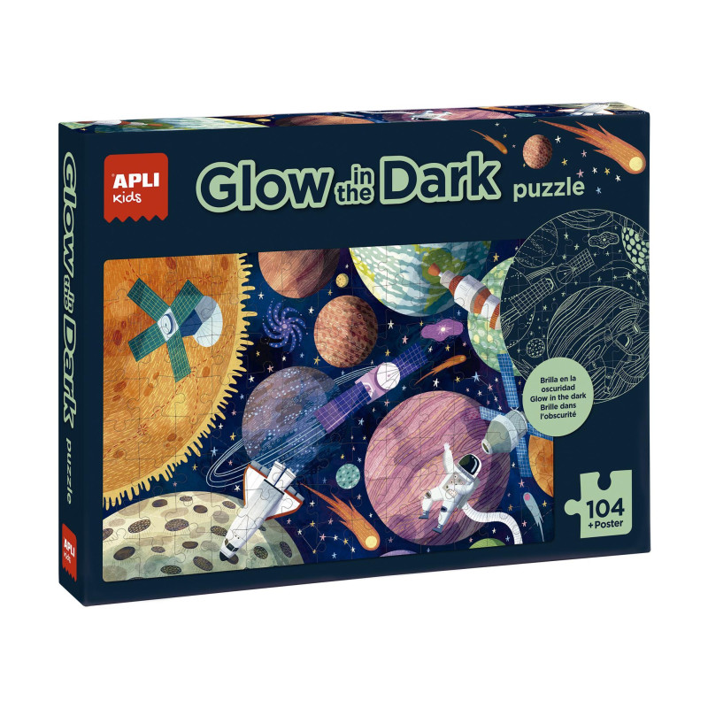 PUZZLE APLI KIDS "GLOW IN THE DARK SISTEMA SOLAR"