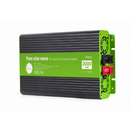 EG-PWC-PS2000-01 ADAPTADOR E INVERSOR DE CORRIENTE AUTO 2000 W NEGRO, VERDE