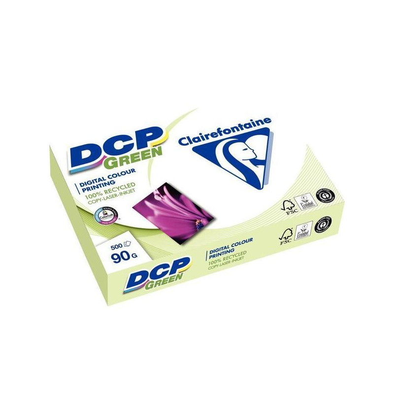 PAQUETE 500h PAPEL CLAIREFONTAINE DCP GREEN 90gr A4