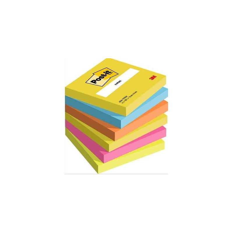 PACK 6 BLOCS DE NOTAS POST-IT "ENERGETIC" 76x76mm