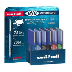 EXPOSITOR 36 ROLLER UNI-BALL EYE UB-150/3D "OCEAN CARE" 4 COLORES