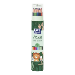 TUBO 12 LÁPICES DE COLORES OXFORD KIDS ANIMALS BESTIES