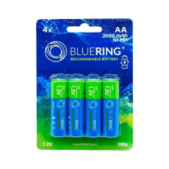 BLÍSTER 4 PILAS BLUERING RECARGABLES HR6