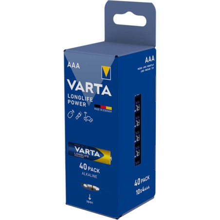 PACK 40 PILAS VARTA AAA LONGLIFE LR03 1,5V
