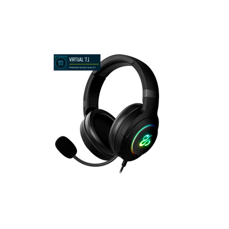 SOBEK AURICULARES ALÁMBRICO DIADEMA JUEGO USB TIPO A NEGRO