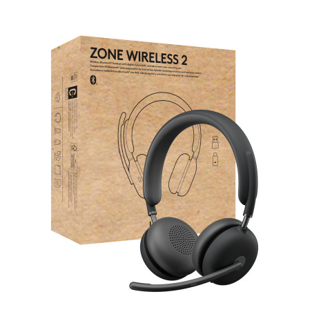 ZONE WIRELESS 2 AURICULARES INALÁMBRICO Y ALÁMBRICO DIADEMA OFICINA/CENTRO DE LLAMADAS USB TIPO C BLUETOOTH GRAFITO