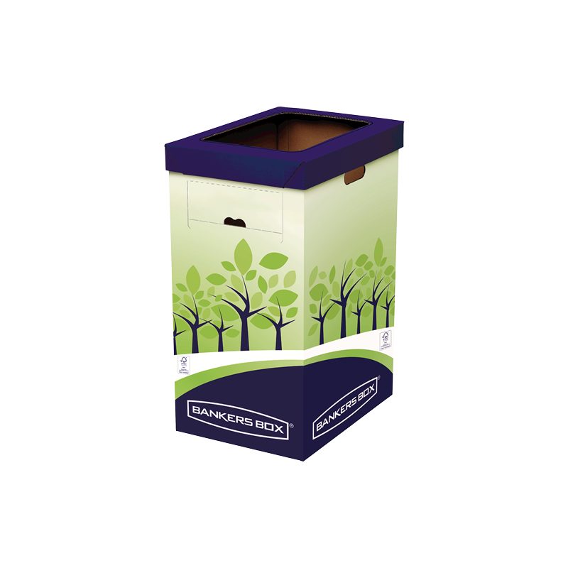 PAPELERA DE RECICLAJE FELLOWES BANKERS BOX DECORADA PAPELERA DE RECICLAJE FELLOWES BANKERS BOX DECORADA