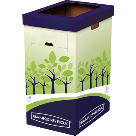 PAPELERA DE RECICLAJE FELLOWES BANKERS BOX DECORADA