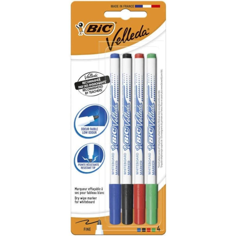 BLÍSTER 4 ROTULADORES BIC VELLEDA 1721 BLÍSTER 4 ROTULADORES BIC VELLEDA 1721