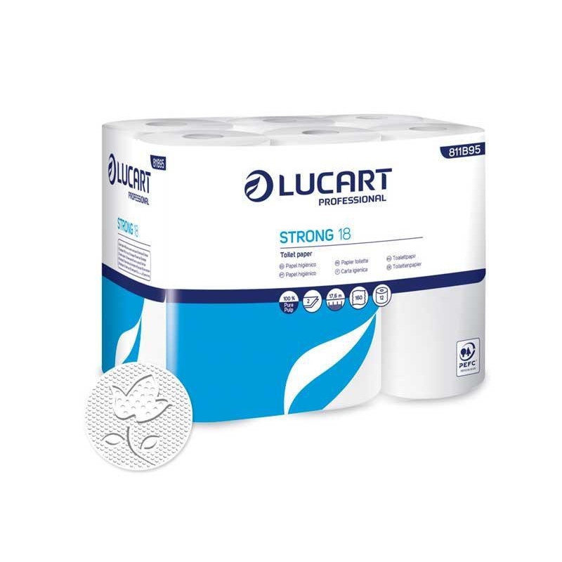 PACK 108 ROLLO PAPEL HIGIÉNICO LUCART STRONG 18 PACK 108 ROLLO PAPEL HIGIÉNICO LUCART STRONG 18