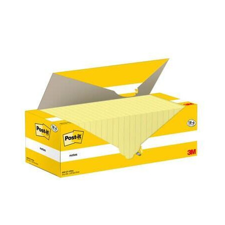 CAJA 18+6 BLOCS NOTAS REPOSICIONABLES POST-IT 76x127mm