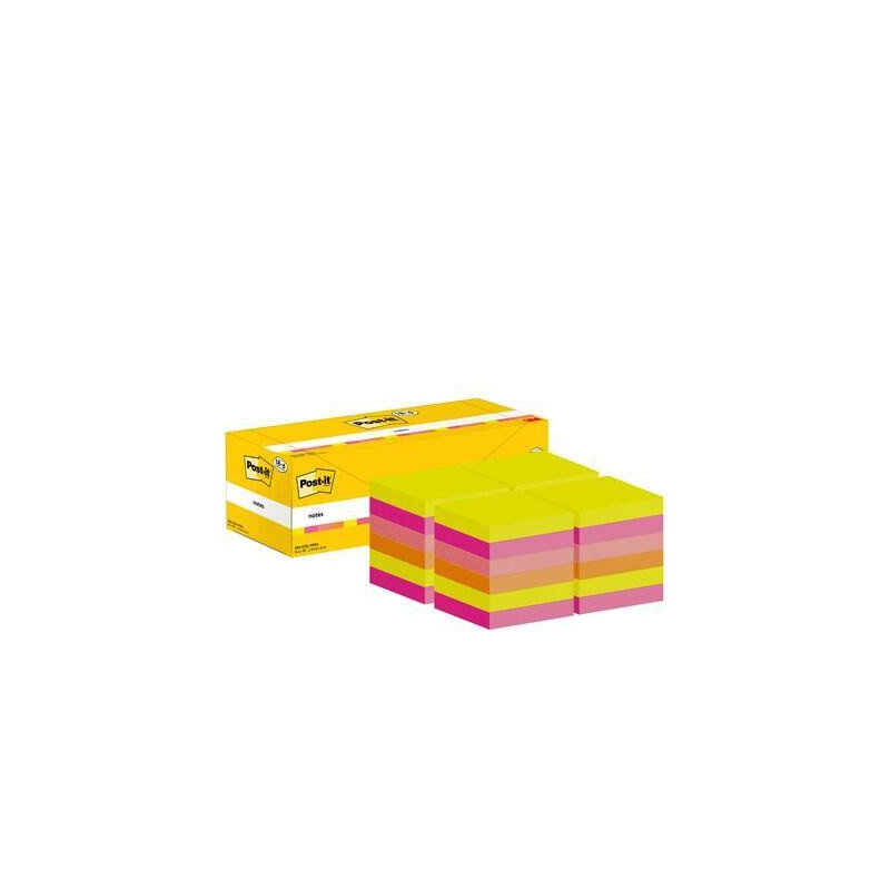 CAJA 18+6 BLOCS NOTAS REPOSICIONABLES POST-IT 76x76mm COLORES