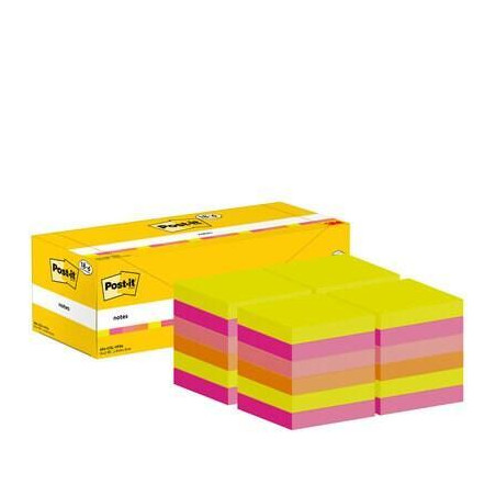 CAJA 18+6 BLOCS NOTAS REPOSICIONABLES POST-IT 76x76mm COLORES