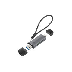 BIAN05G LECTOR DE TARJETA USB 3.2 GEN 1 (3.1 GEN 1) TYPE-A/TYPE-C GRIS