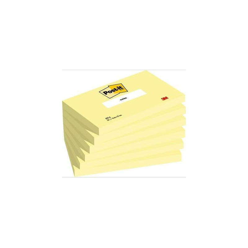 PACK 6 BLOCS NOTAS POST-IT 76x127mm CANARY