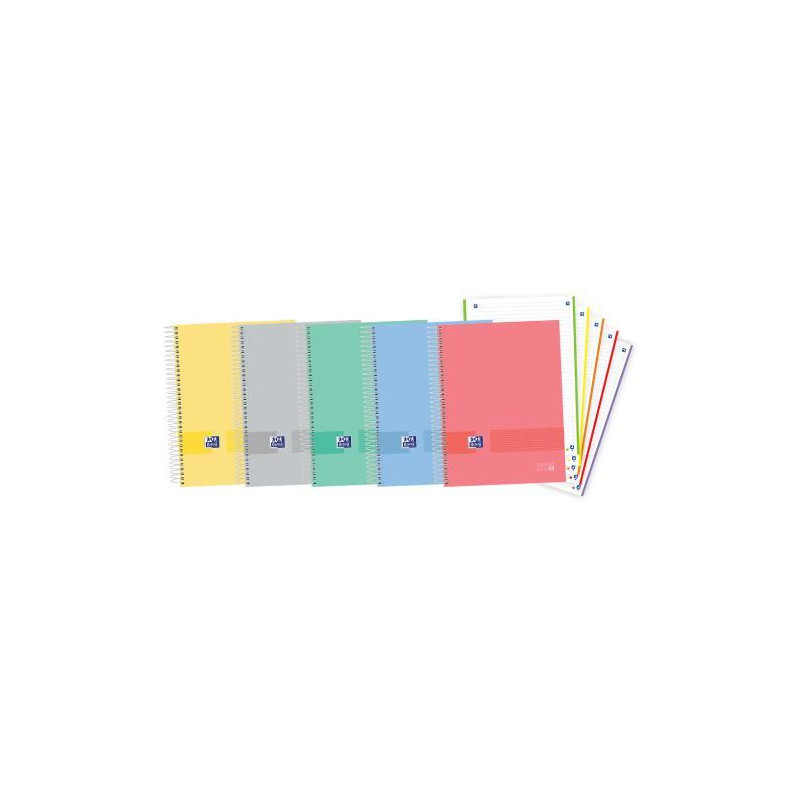 CUADERNO OXFORD "EUROPEANBOOK 5 OXFORD&YOU" A4+ 120h HORIZONTAL COLORES VIVOS