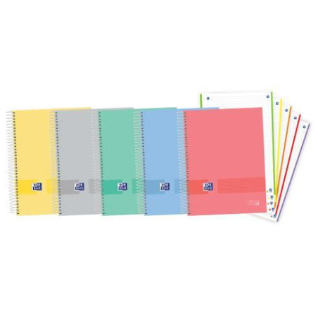CUADERNO OXFORD "EUROPEANBOOK 5 OXFORD&YOU" A4+ 120h HORIZONTAL COLORES VIVOS